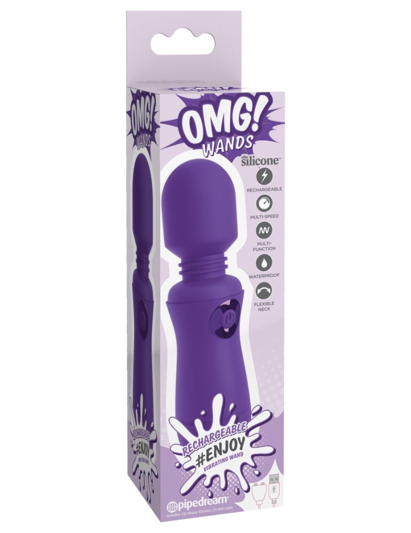 OMG! Wands - #Enjoy Rechargeable Vibrating Wand, Purple by Lovedreamer