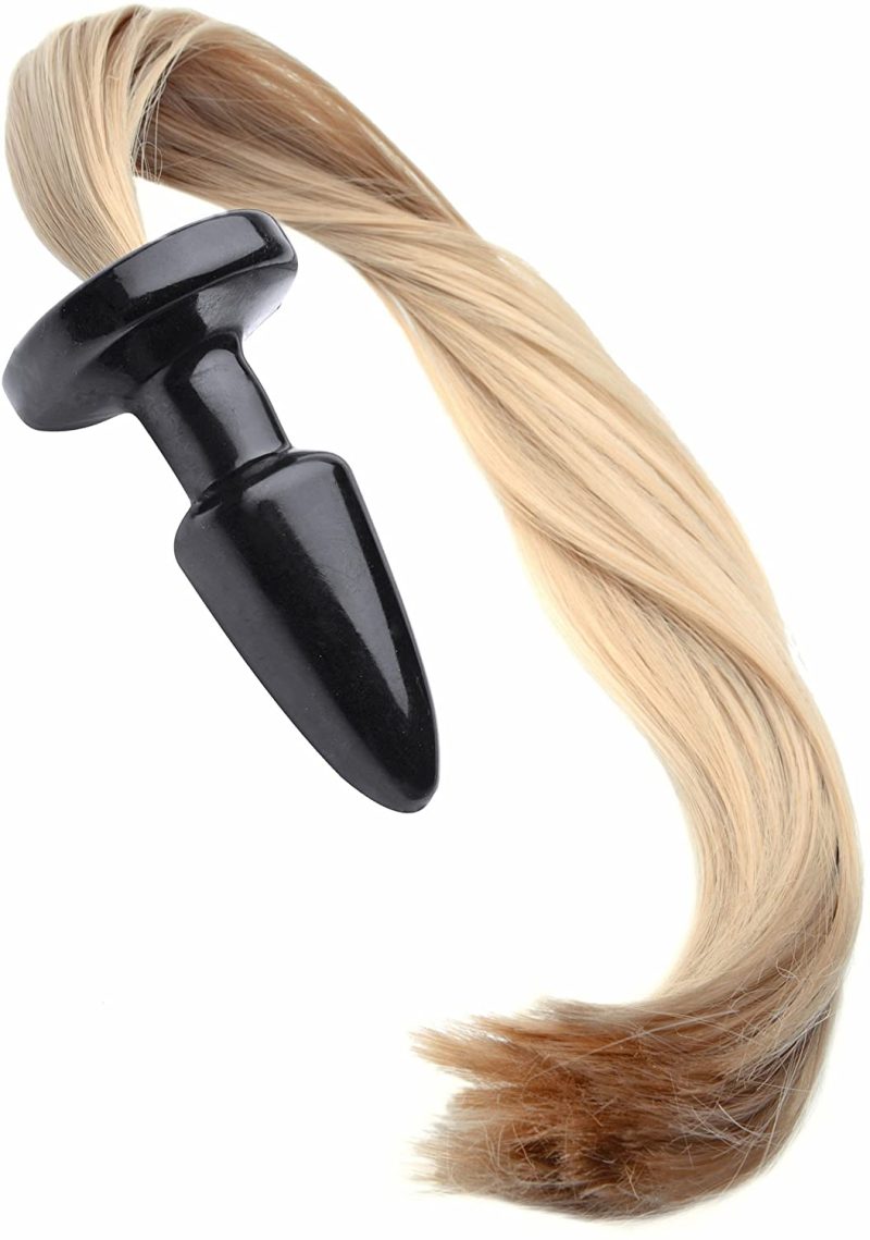 Blonde Stallion Rubber Anal Tail Plug by Lovedreamer