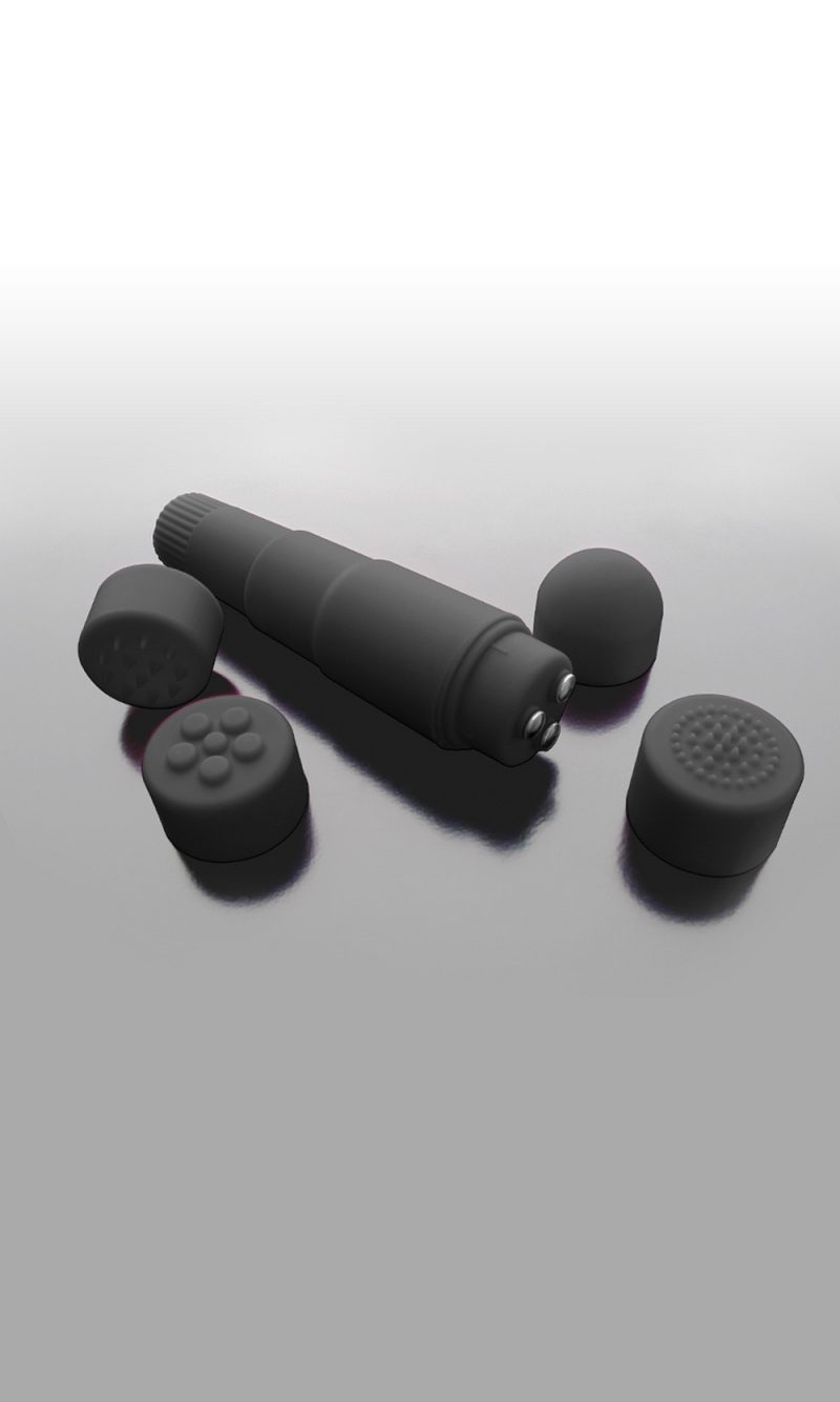 Fetish Fantasy Limited Edition Mini Mite Vibe with Attachments by Lovedreamer