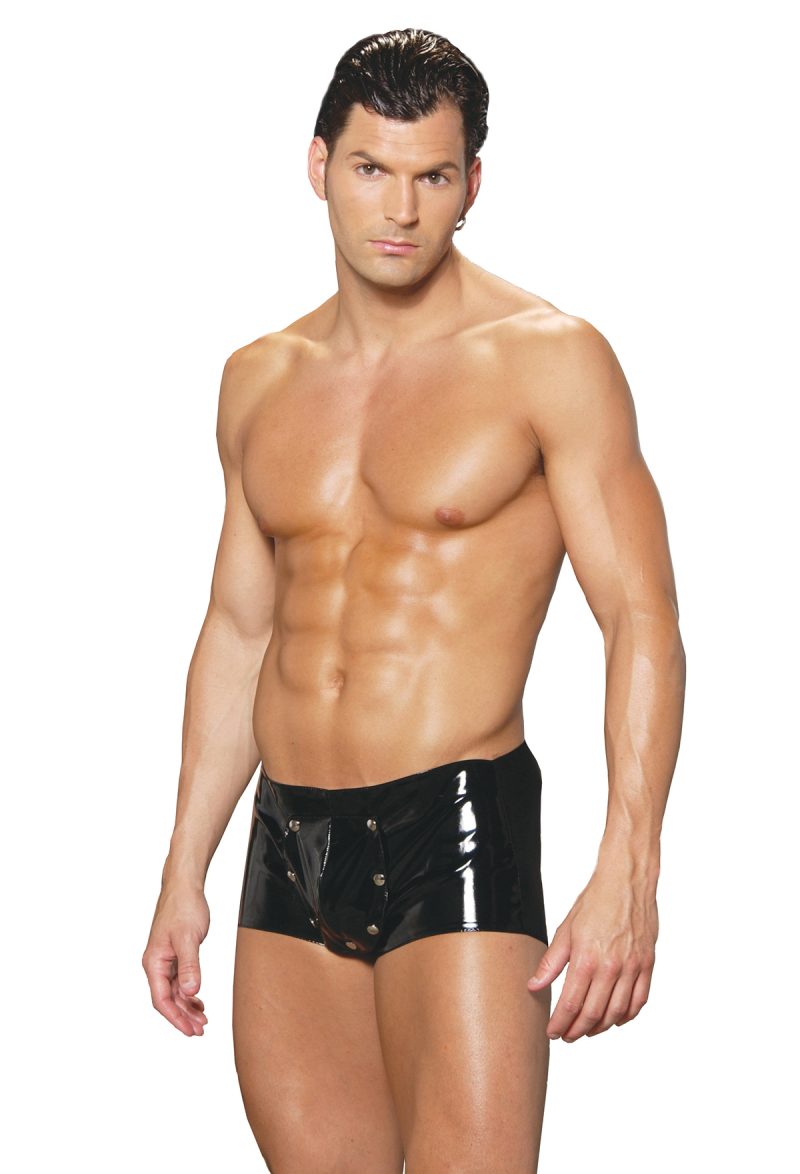 Easy Access Vinyl Shorts With Break Away Pouch by Lovedreamer